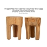 Ambachtelijke teak houten kruk in etnische stijl Stold Model