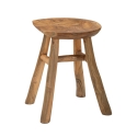 Teakhouten kruk met natuurlijk etnisch design Sel Slim Korting