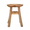 Teakhouten kruk met natuurlijk etnisch design Sel Slim Aanbod