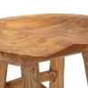 Teakhouten kruk met natuurlijk etnisch design Sel Slim Catalogus