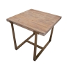 Industriële vierkante tafel 80x80 cm van hout en metaal Ankara Kortingen