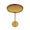 Table haute ronde en métal doré 51x100 cm Doha Promotion