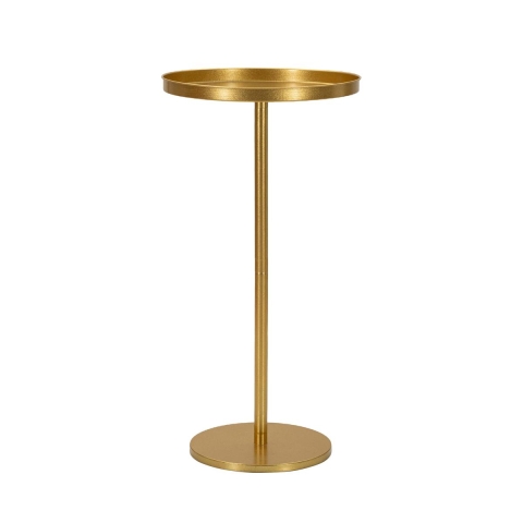 Table haute en métal doré design moderne 41x80cm Doha Promotion