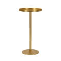 Table haute en métal doré design moderne 41x80cm Doha Promotion