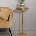 Table haute en métal doré design moderne 41x80cm Doha Vente
