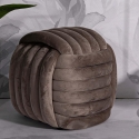 Pouf design tressé rembourré en velours style moderne Softy Catalogue
