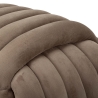 Pouf design tressé rembourré en velours style moderne Softy 