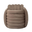Pouf design tressé rembourré en velours style moderne Softy 