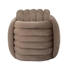 Pouf design tressé rembourré en velours style moderne Softy 