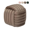 Pouf design tressé rembourré en velours style moderne Softy Réductions