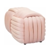 Banc pouf design moderne entrelacé en velours 90x45x45 cm Softy 