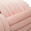 Banc pouf design moderne entrelacé en velours 90x45x45 cm Softy 