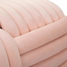 Banc pouf design moderne entrelacé en velours 90x45x45 cm Softy 