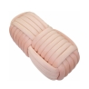 Banc pouf design moderne entrelacé en velours 90x45x45 cm Softy 