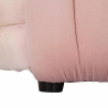 Banc pouf design moderne entrelacé en velours 90x45x45 cm Softy 