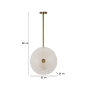 Goudkleurige metalen hanglamp met decoratieve glazen kappen Glass Keuze