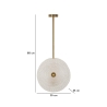 Goudkleurige metalen hanglamp met decoratieve glazen kappen Glass Keuze