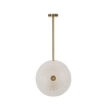 Goudkleurige metalen hanglamp met decoratieve glazen kappen Glass Korting