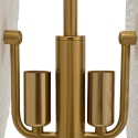Goudkleurige metalen hanglamp met decoratieve glazen kappen Glass Voorraad