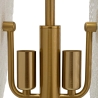 Goudkleurige metalen hanglamp met decoratieve glazen kappen Glass Voorraad