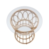 Table basse ronde en rotin avec plateau en verre 50x50cm Panama Circle Offre
