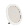 Cadre photo ovale en résine blanche 20x25 cm Ovally Promotion