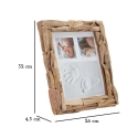 Cadre photo rectangulaire en bois à poser 26x32 cm Nature Catalogue