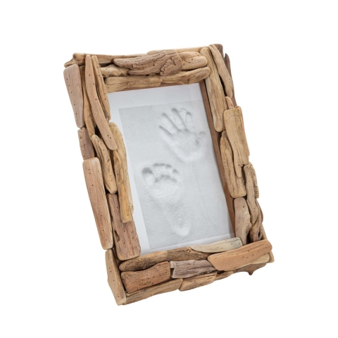 Rechthoekige houten fotolijst 21x26 cm Nature Aanbieding
