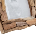 Rechthoekige houten fotolijst 21x26 cm Nature Korting