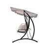 Balancelle de jardin 3 places avec toit pare-soleil 230x120x165 cm gris Deluxe Offre