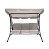 Balancelle de jardin 3 places avec toit pare-soleil 230x120x165 cm gris Deluxe Vente