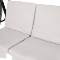 Balancelle de jardin 3 places avec toit pare-soleil 230x120x165 cm gris Deluxe Réductions