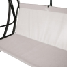 Balancelle de jardin 3 places avec toit pare-soleil 230x120x165 cm gris Deluxe Choix