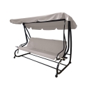 Balancelle de jardin 3 places avec toit pare-soleil 230x120x165 cm gris Deluxe Promotion