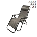 Chaise longue de plage et jardin Rio, inclinable et pliable Promotion