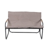 Ensemble de jardin 4 places en acier table basse avec plateau en verre coussins Cannes Vente