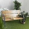 Banc en bois d'épicéa et acier 120x58x83 cm Kovek Vente