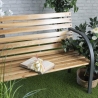 Banc en bois d'épicéa et acier 120x58x83 cm Kovek Réductions