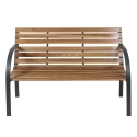 Banc en bois d'épicéa et acier 120x58x83 cm Kovek Remises