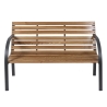 Banc en bois d'épicéa et acier 120x58x83 cm Kovek Remises
