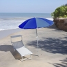 Aluminium strandparasol Ø2,20m met 8 baleinen en draagtas Rimini Verkoop