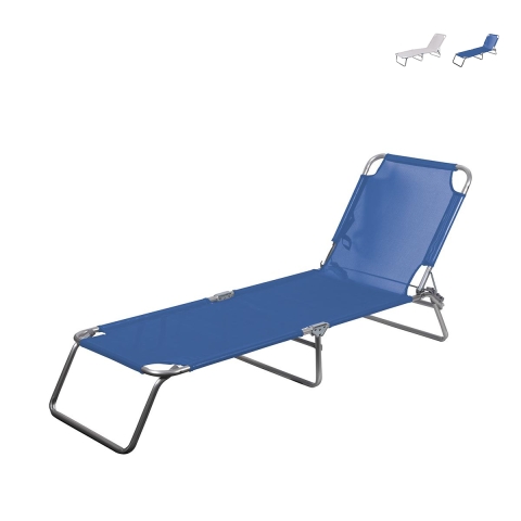 Opvouwbaar strand- en tuinligbed met verstelbare rugleuning Viareggio Aanbieding