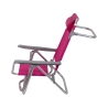 Strandstoel met kussen en armleuningen in aluminium, model Brasile Korting