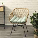 Cuscino sedia outdoor imbottito idrorepellente 50x45cm Omari Vente