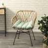 Cuscino sedia outdoor imbottito idrorepellente 50x45cm Omari Vente