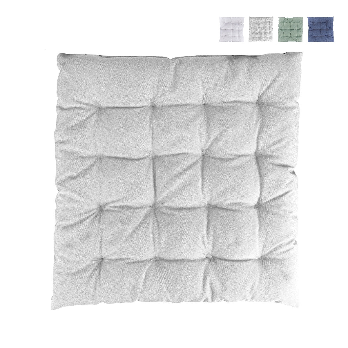 Cuscino sedia outdoor imbottito idrorepellente 50x45cm Omari Réductions Cuscino sedia outdoor imbottito idrorepellente 50x45cm Omari Réductions