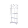 Étagère pliable en fer à 4 niveaux 60,5x28xh.167cm blanc Ravun Promotion
