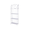 Étagère pliable en fer à 4 niveaux 60,5x28xh.167cm blanc Ravun Promotion