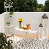 Opvouwbare hoekplank met 4 planken van ijzer 49x33xh.167cm wit Alba Verkoop