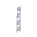 Opvouwbare hoekplank met 4 planken van ijzer 49x33xh.167cm wit Alba Kortingen